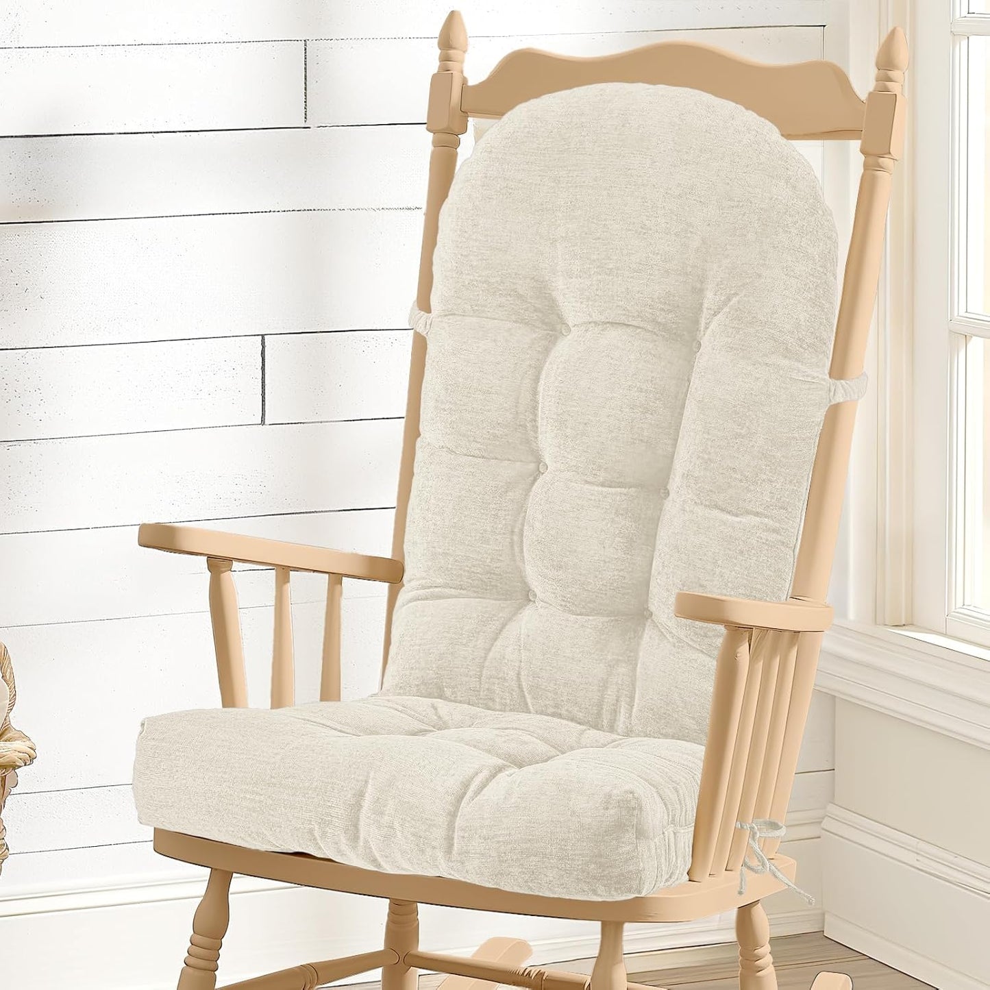 Cojín silla mecedora tela chenilla esponja 44x19x4