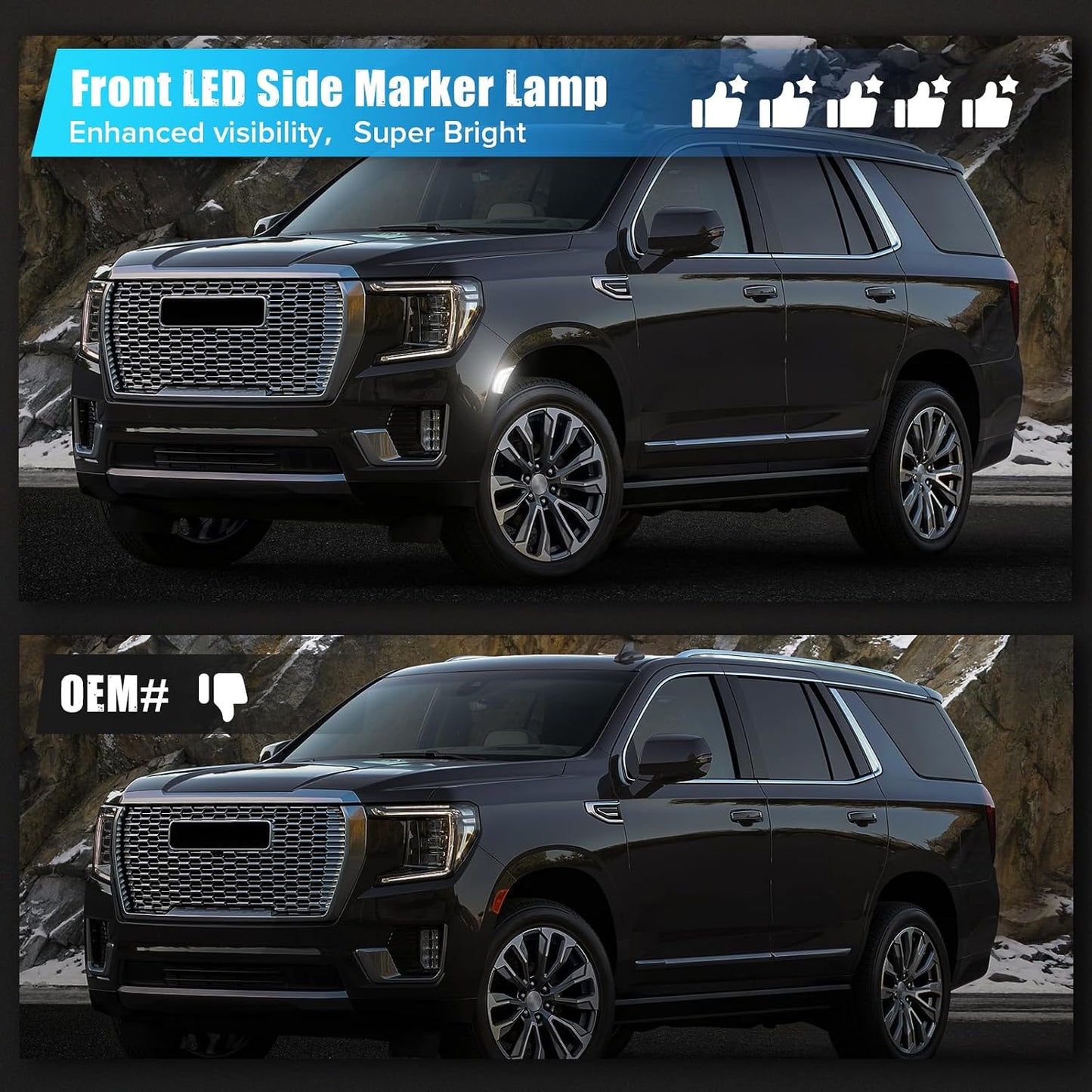 Luz marcador lateral LED transparente comp 2021-24 Yukon