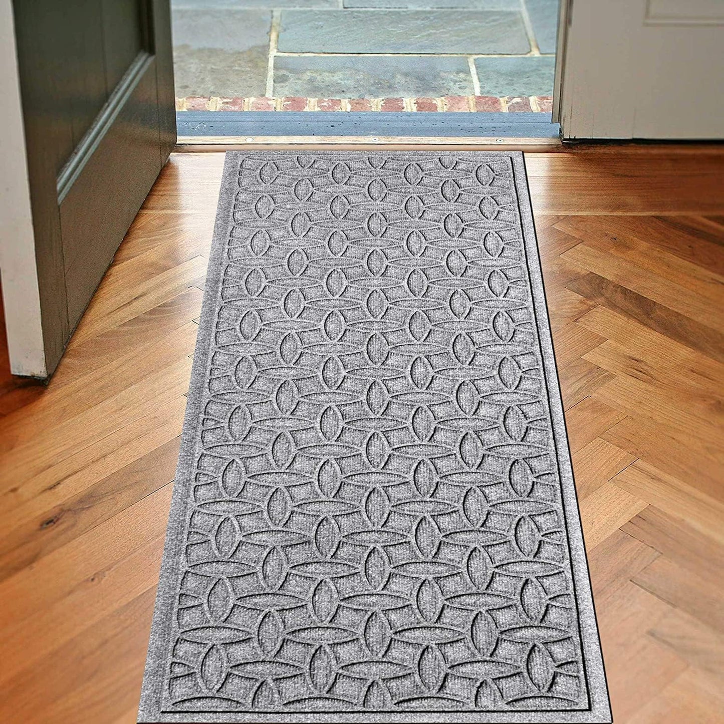 Tapete puerta pasillo 2x5ft antiderrap gris