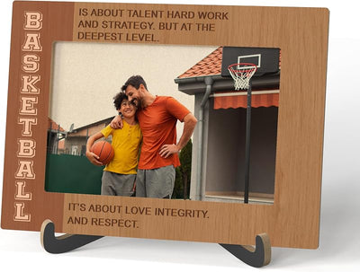 Marco fotos madera soporte regalo entrenador baloncesto