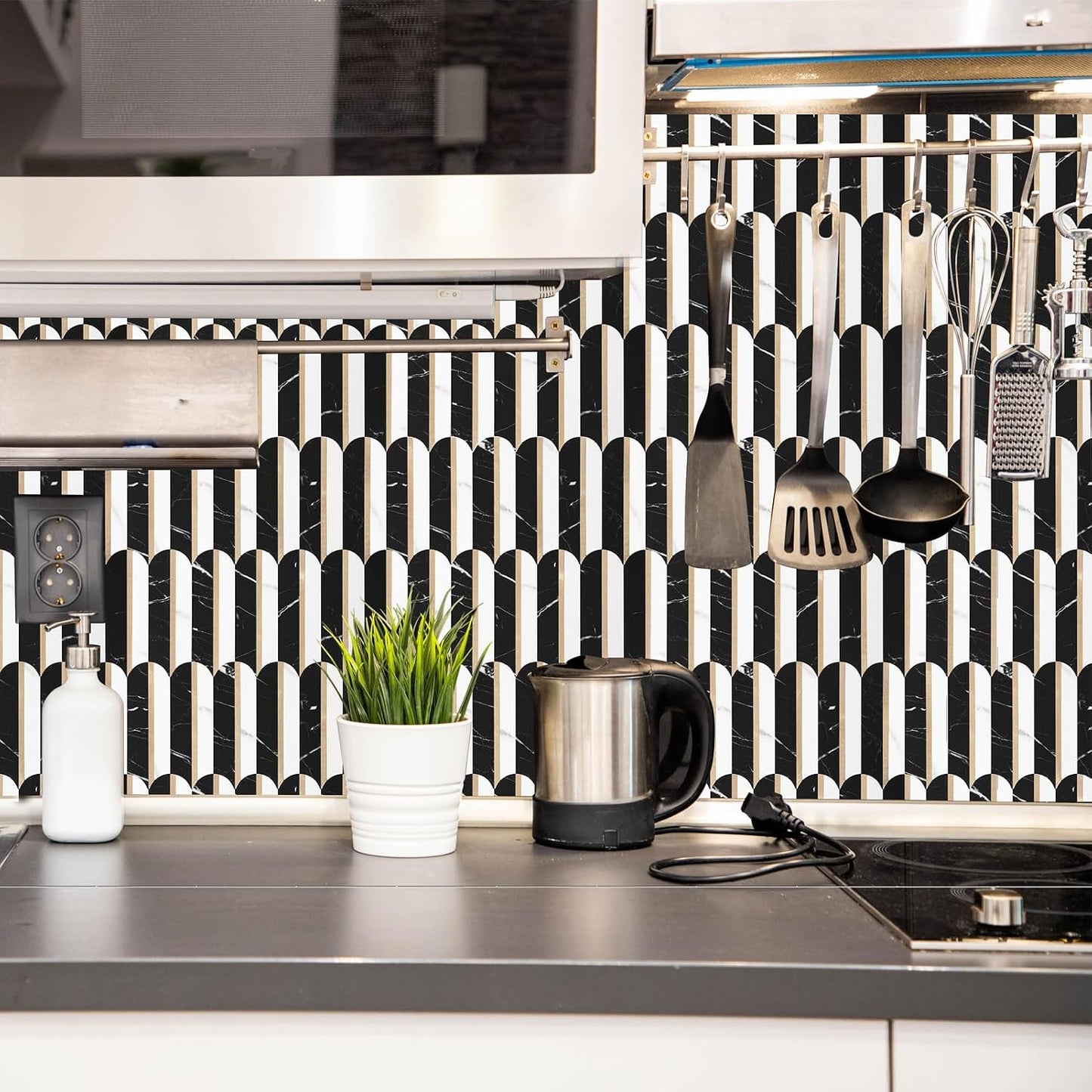 10 Hojas Escamas Pescado para Azulejos PVC Cocina Baño