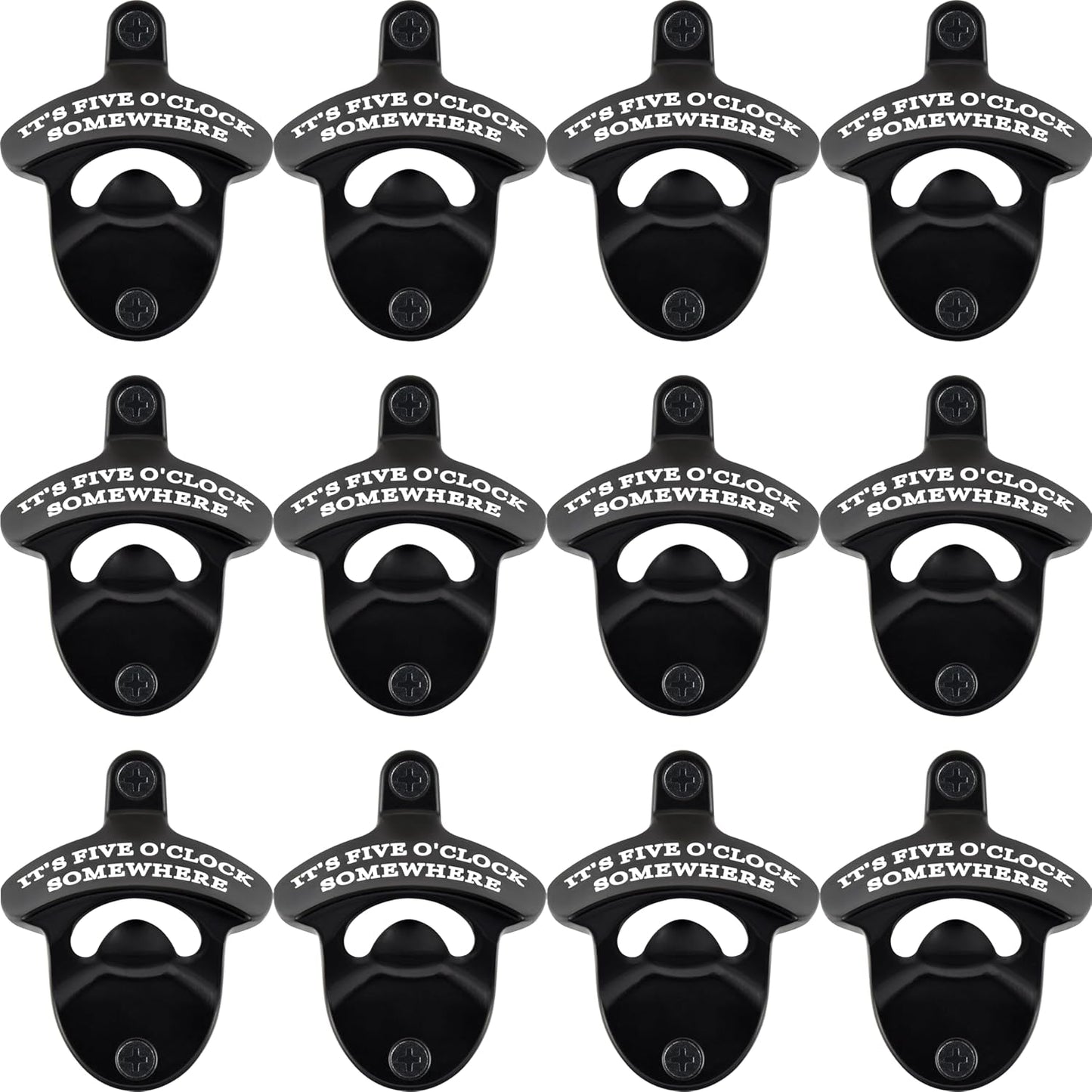 12 Pzas Abrebotellas Mesa Madera Blanco Negro