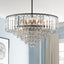 Candelabro cristal negro 20pulg 5 luces comedor