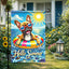Bandera jardín doble cara 12x18pulg Hello Summer