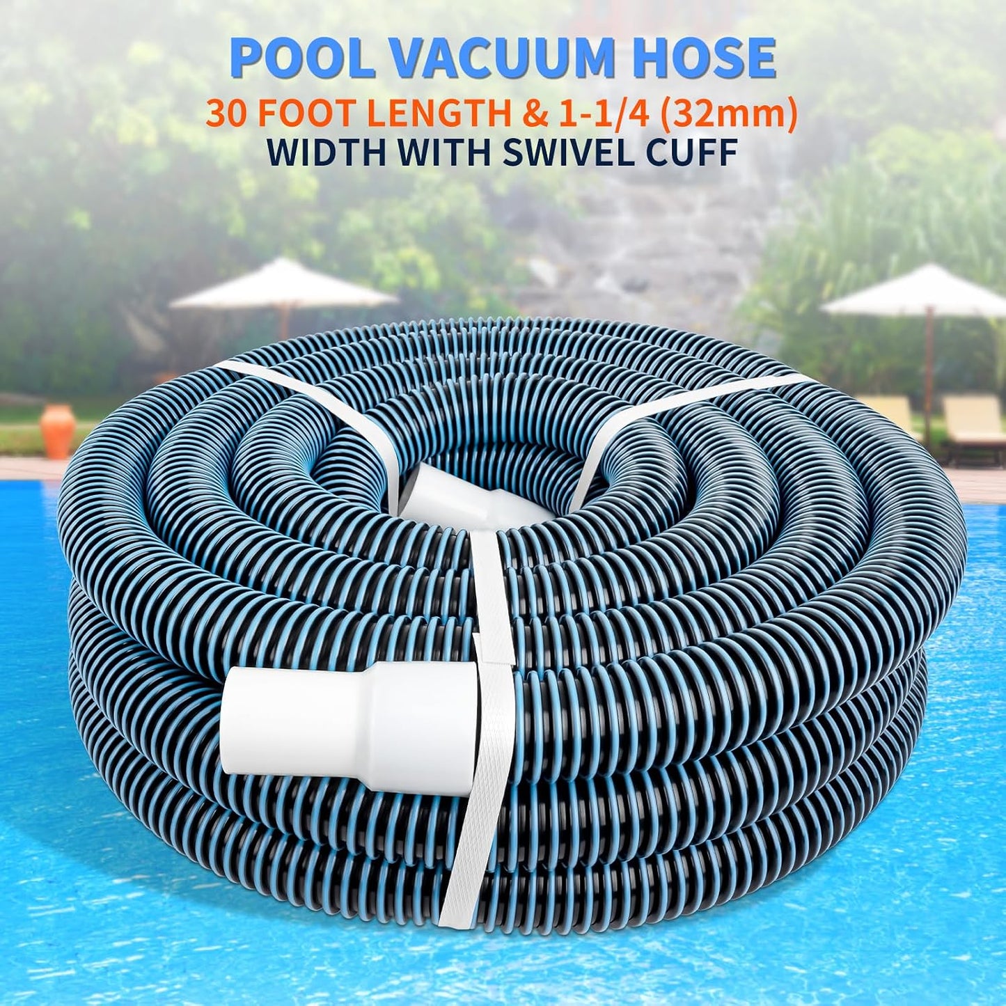 Manguera aspiradora piscina 1-1/4" x30ft enterrada