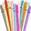 Pajitas plástico reutilizables 33cm set 12 con cepillo