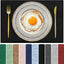 Set 4 Manteles Tela Algodón Lino Doble Capa Resistente Calor