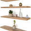 Estantes flotantes 24" madera rústica clara set 4