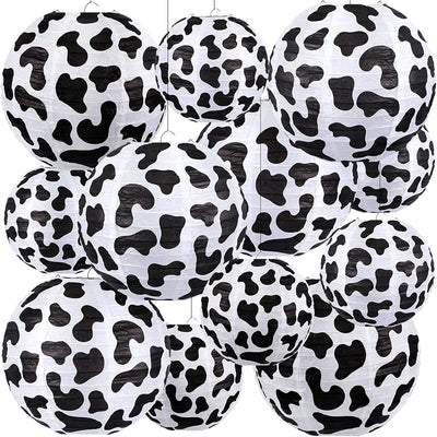 12 Pzas Faroles de Vaca para Fiesta de Granja