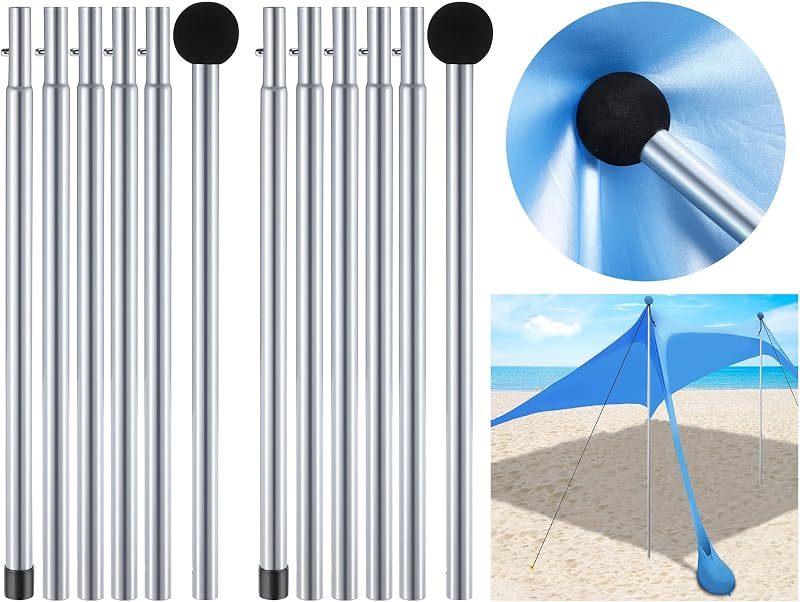 2 Postes lona ajustables para tienda playa camping fiestas