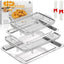 Cesta freidora aire acero inox 60 pzas papel pergamino