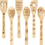 Set 6 cucharas bambú antiadherentes para cocina