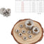 50 Tuercas Bloqueo Hex 1/4-20 Acero Inox 304 Plateado