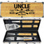 Kit accesorios barbacoa madera patio trasero acero inox