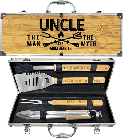 Kit accesorios barbacoa madera patio trasero acero inox