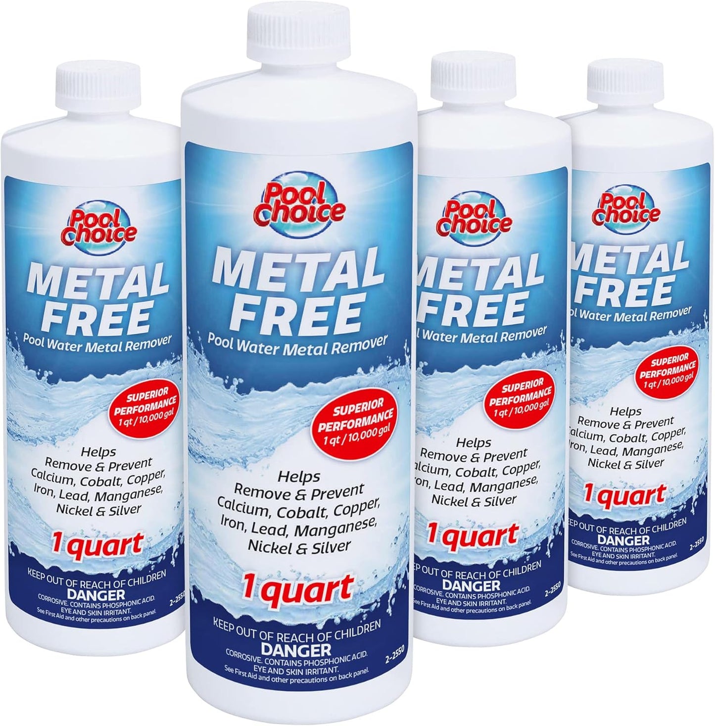 Removedor manchas piscina 1qt 4uds sin metal