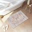 Alfombra baño terciopelo antiderrap estilo granja vintage