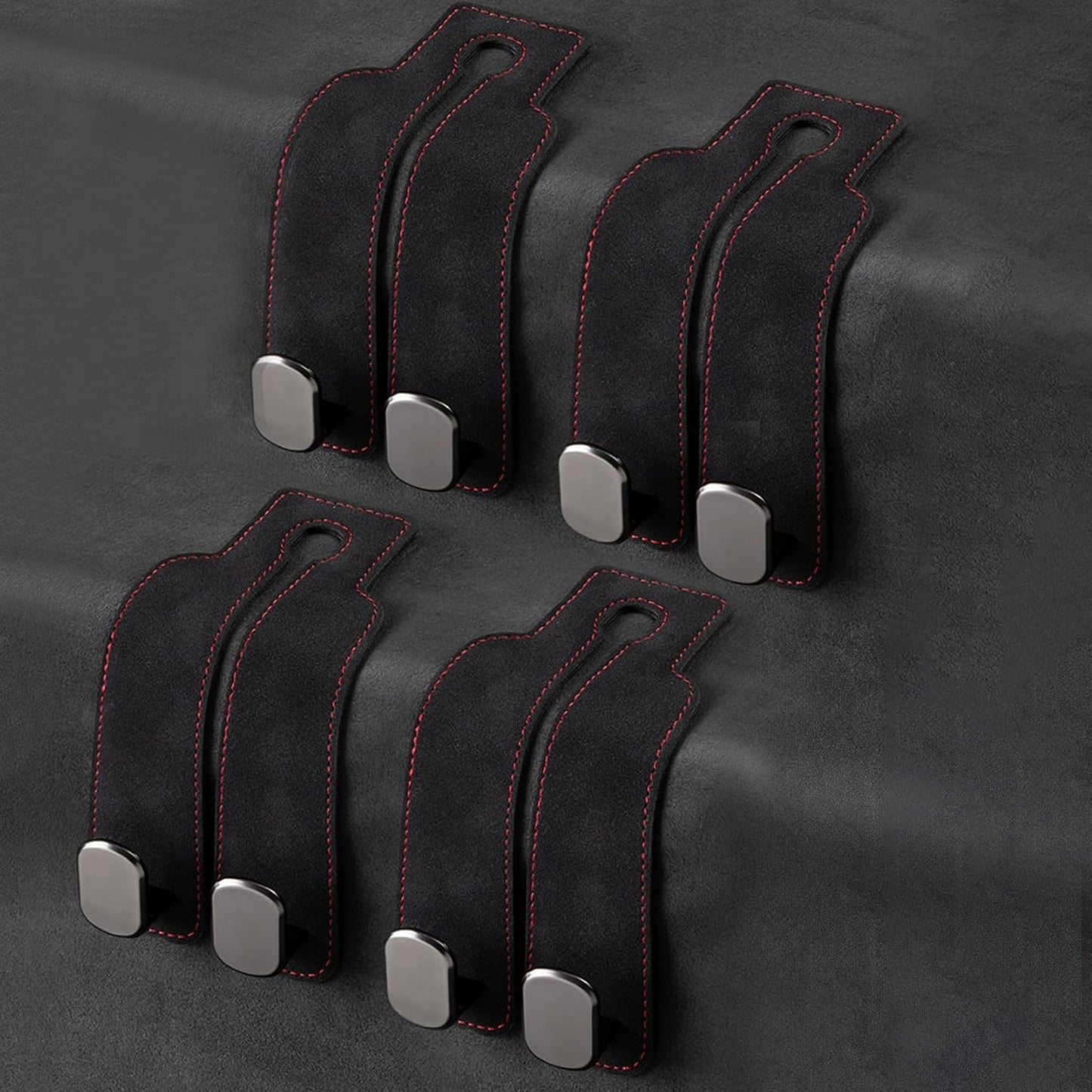 Ganchos para reposacabezas auto color negro set 4