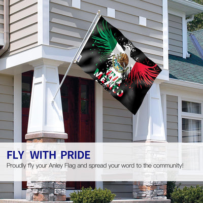 Bandera México 3x5ft poliéster doble costura ojales latón