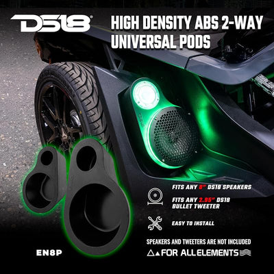 Abs 2 vías universal para altavoz 1x8 y tweeter 2.95" coche
