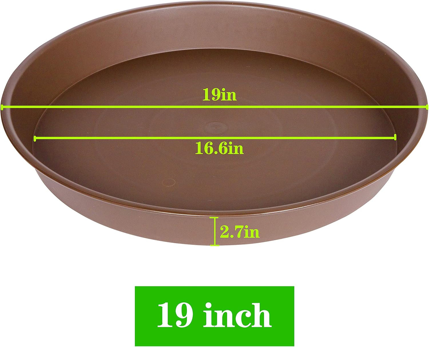 4 Pzas Platos Plástico 18-19pulg Profundos Interiores