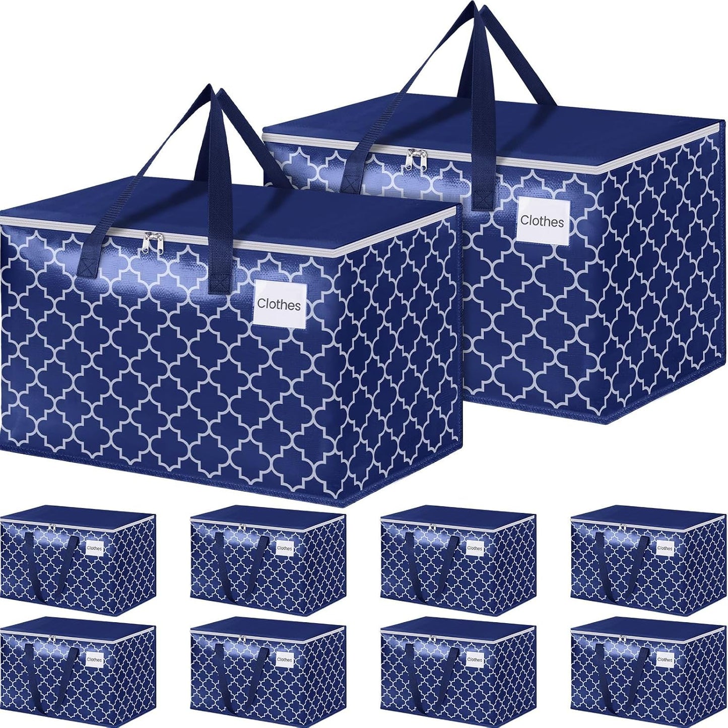 Bolsas mudanza 125L 10 pzas resistentes con cremallera