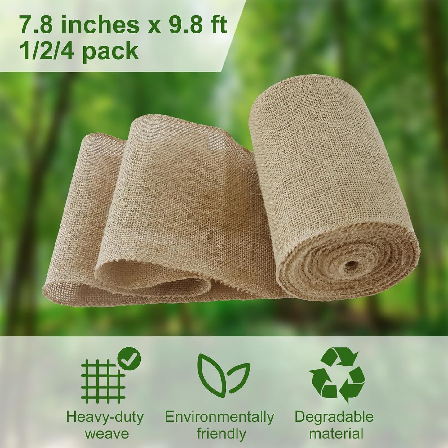 4 Rollos Arpillera 7.8x9.8pulg Protector Tronco Invierno