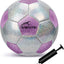 Balón fútbol niños 3-12 años con purpurina inflador