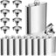 Set 8 Pzas Frascos Acero Inox 8oz con Embudo para Bodas
