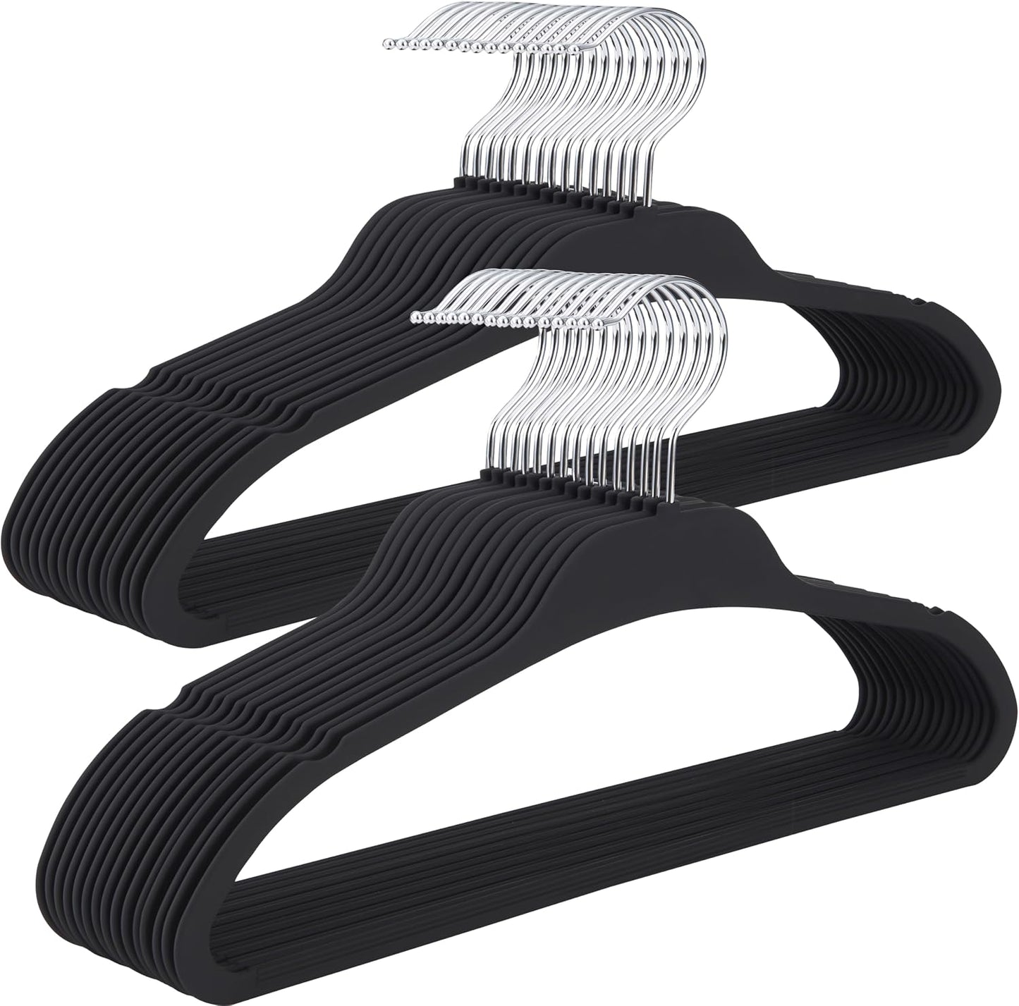Perchas goma antiderrap 30 pzas inox delgadas