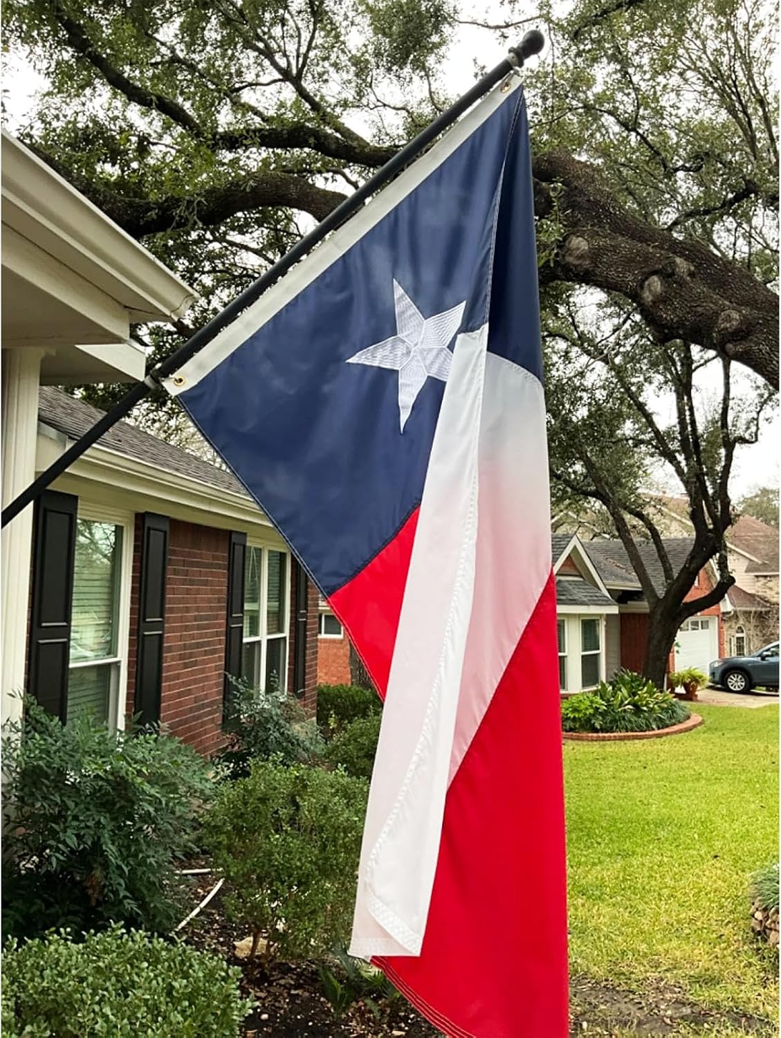 Bandera Texas 2x3 para exteriores bordada con estrellas