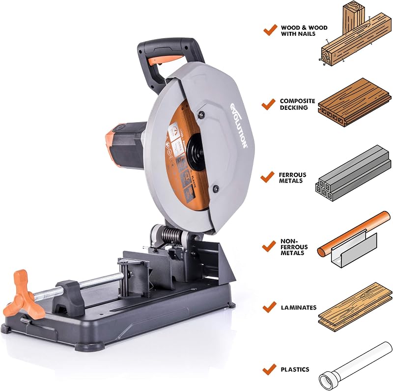 Sierra TCT 14pulg para metal madera plástico
