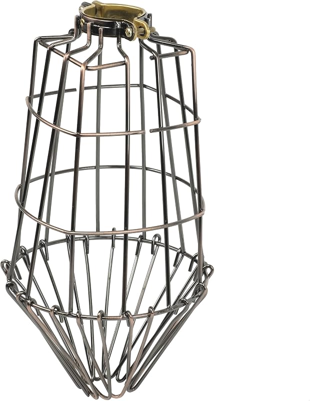 Jaula luz alambre metal bronce para lámpara colgante