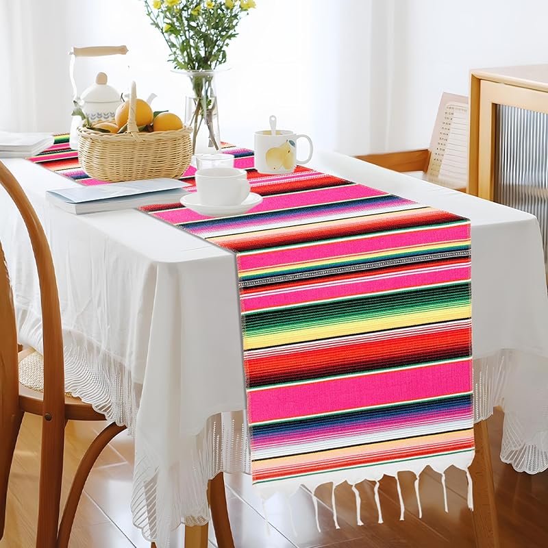 Camino mesa mexicano 14x84pulg decoración Cinco de Mayo