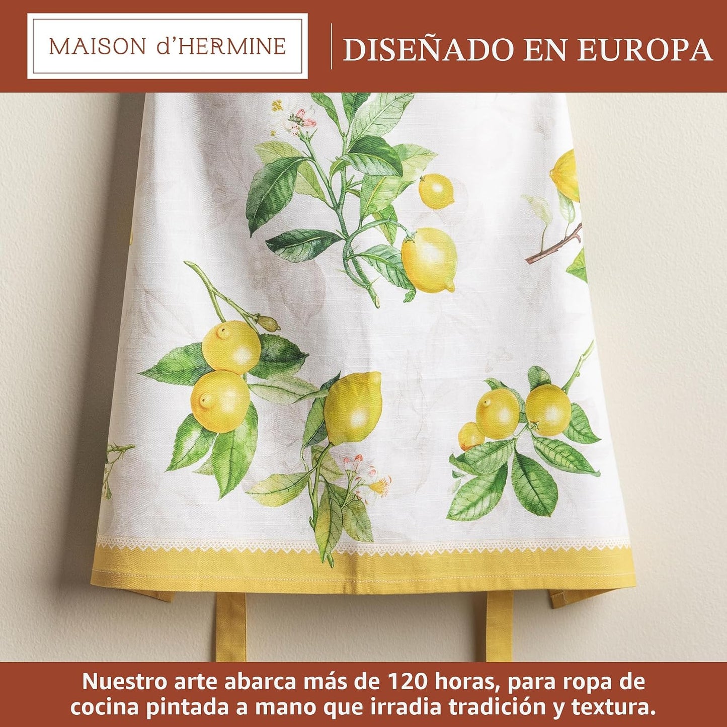 Delantal cocina con bolsillo primavera verano
