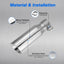 Punta escape acero inox 3 a 4" 12" con abrazadera