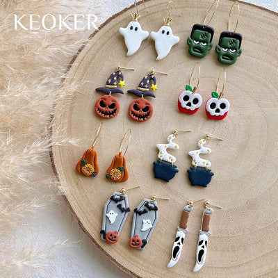 Cortadores arcilla Halloween 10 formas aretes fantasma