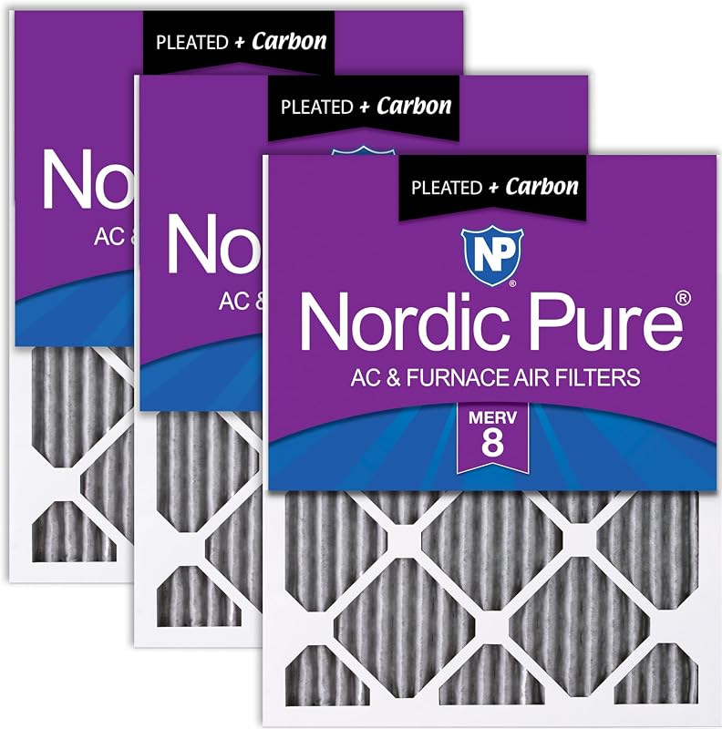 Filtros aire horno MERV 8 plisados carbono 3 pzas 17x24"