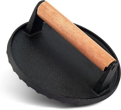 Prensa hamburguesas hierro fundido 7pulg para plancha