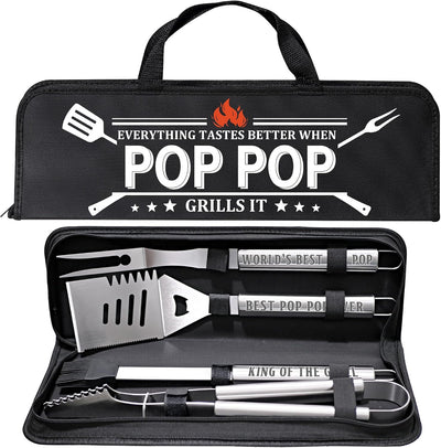 Juego Herramientas Barbacoa Acero Inox Estuche