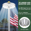 Luz asta bandera solar Auro 8 plateada 29 LED