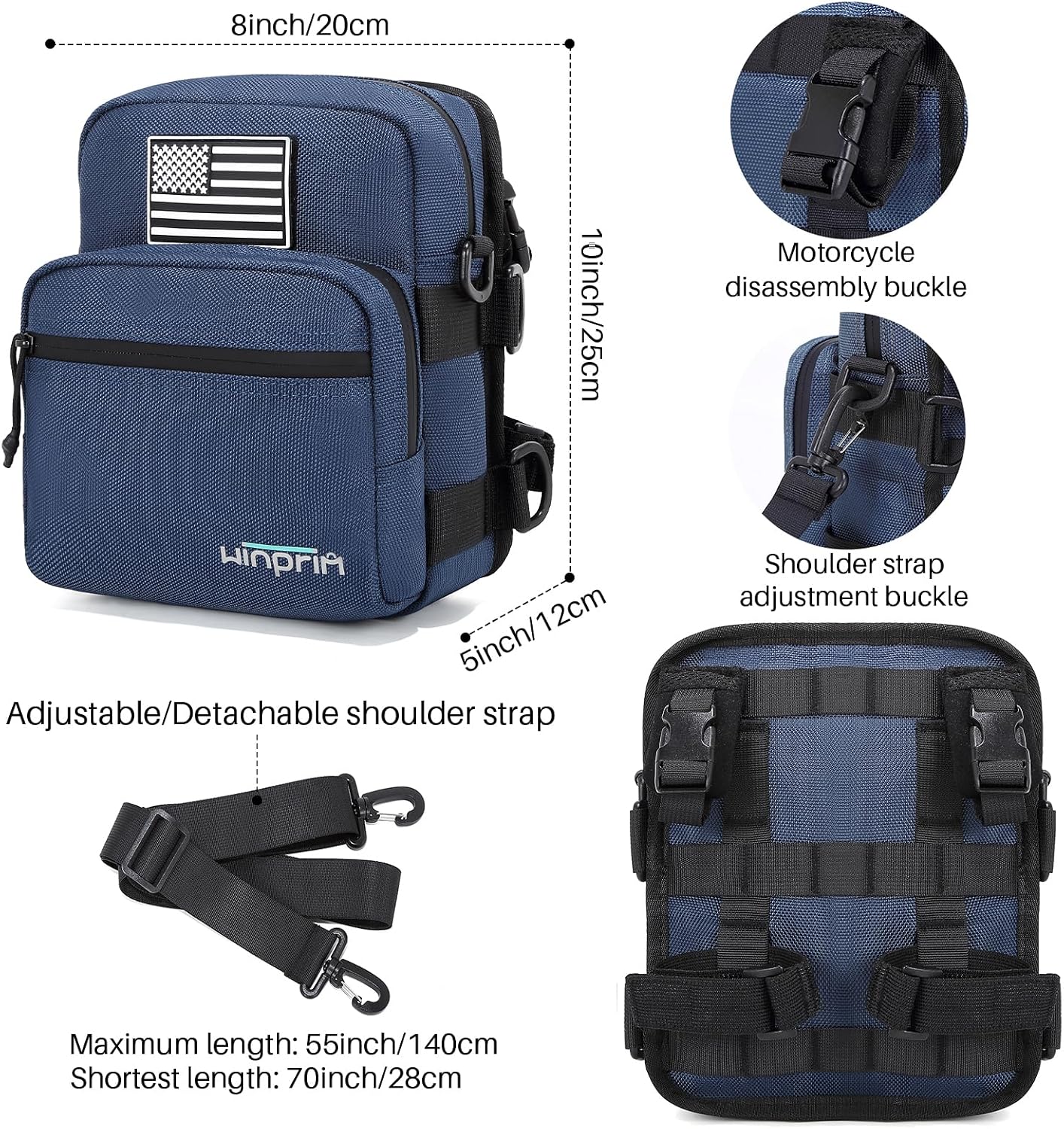 Bolsa manillar motocicleta impermeable 1680D