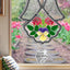 Atrapasoles vidrio dije corazón flores campanilla