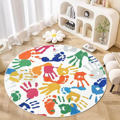 Alfombra redonda antiderrap para niños