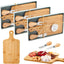 Tabla cuadrada madera quesos con cuchillo tenedor 3 set