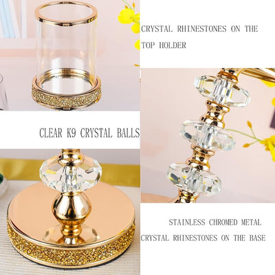 Portavelas pilar candelabro cristal para bodas eventos