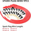 Set cables bujía universal 0.335pulg arranque recto HEI rojo