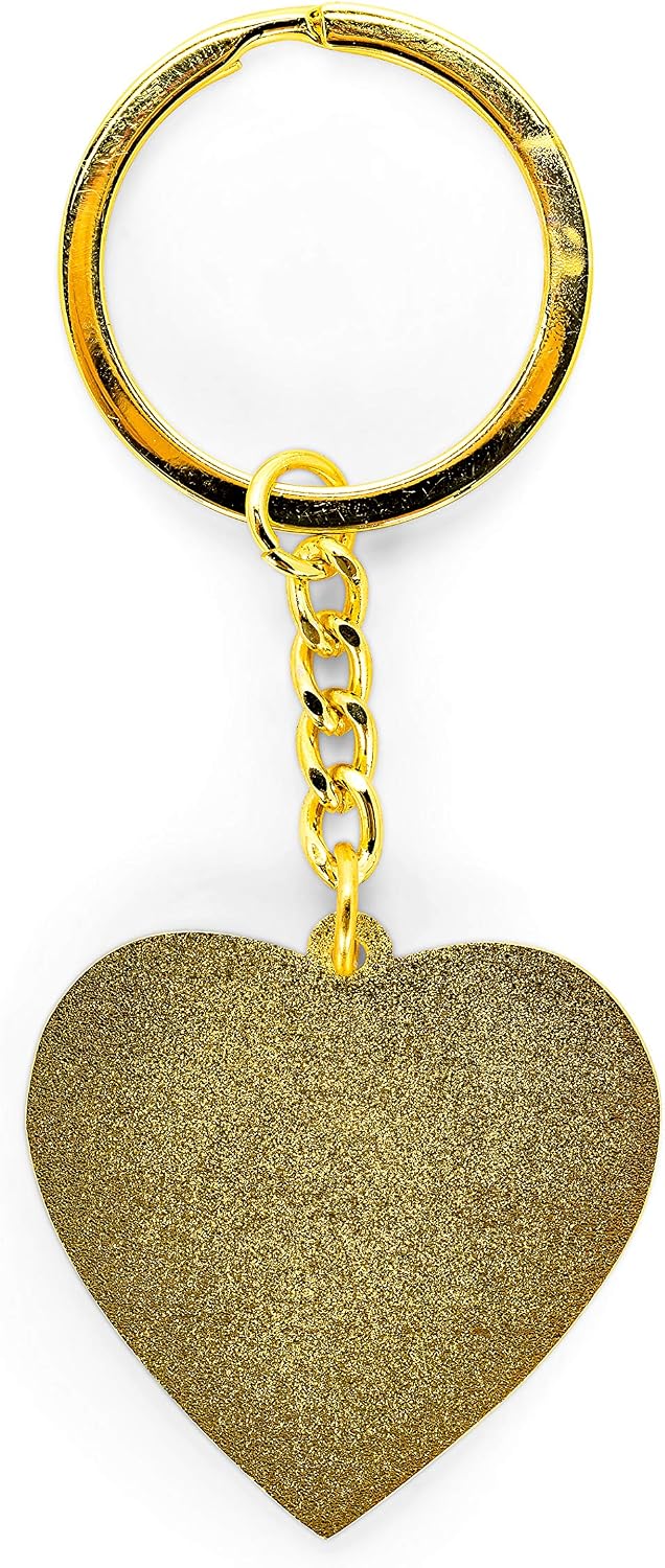 Llavero rojo forma lágrima corazón anillo oro para llaves