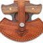 Cuchillo Bushmaster Ulu acero 1095 madera dura funda cuero