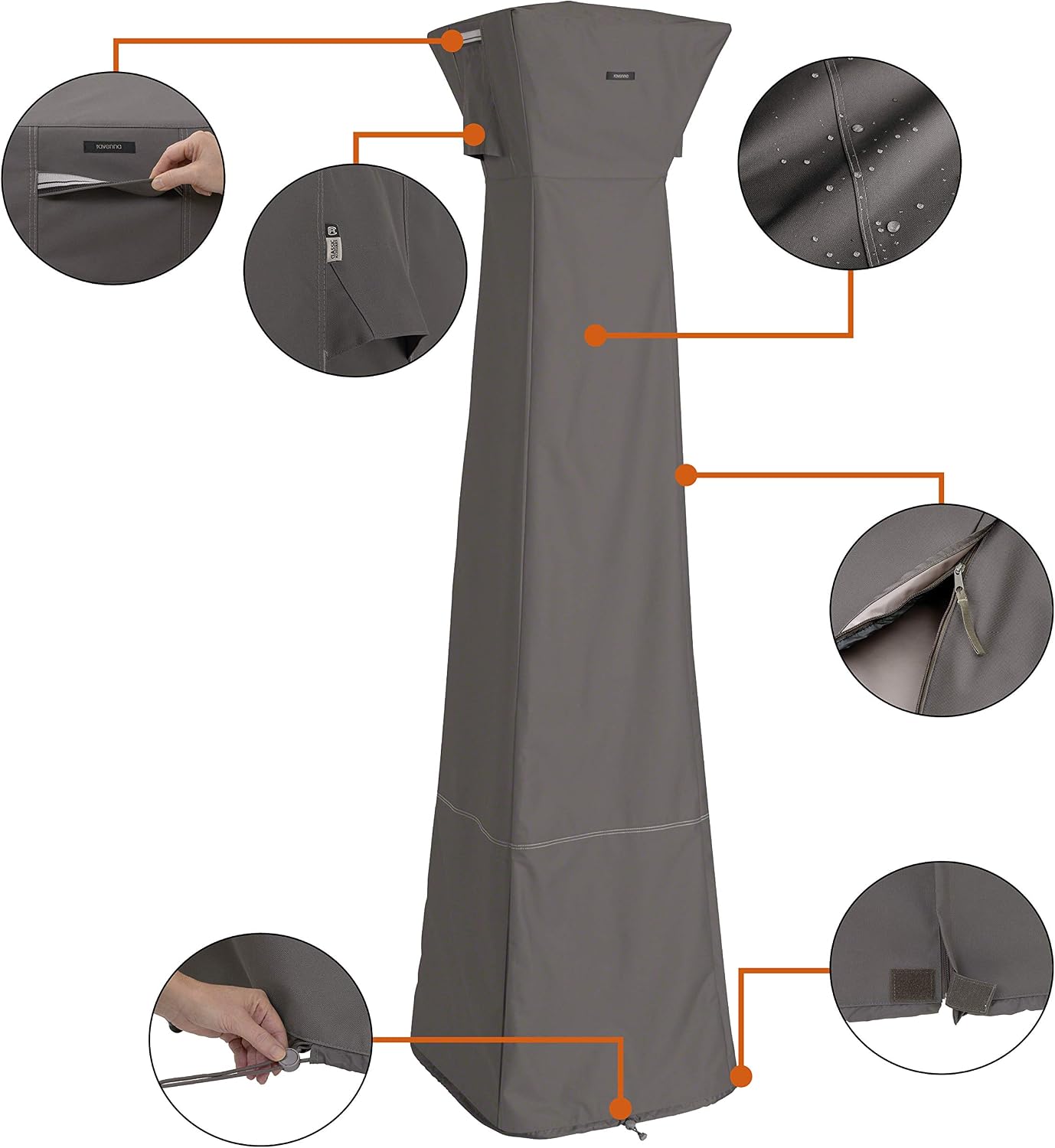 Funda calentador patio antorcha 21pulg resistente
